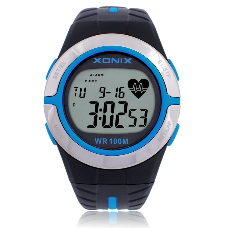 Prix pour Xonix Hommes Femmes de Fréquence Cardiaque Calories Montres Montre de Sport GRH Heath Soins IMC Unisexe de Course Plongée Montre-Bracelet de Natation Étanche 100 m Prix pour Xonix Hommes Femmes de Fréquence Cardiaque Calories Montres Montre de Sport GRH Heath Soins IMC Unisexe de Course Plongée Montre-Bracelet de Natation Étanche 100 m