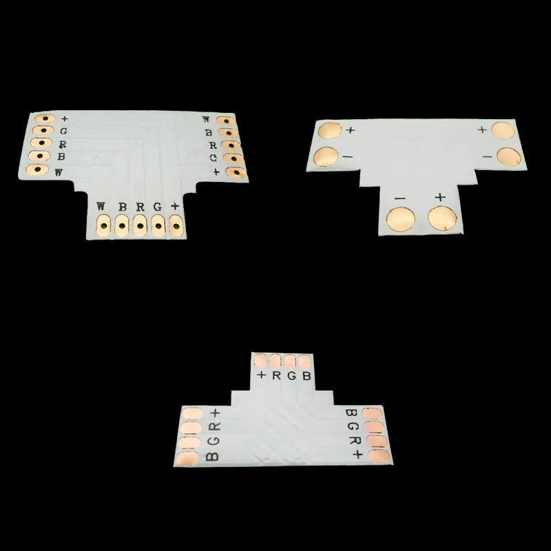 10 шт./лот t-образный разъем PCB 4-контактный Быстрый сплиттер Угловой коннектор для