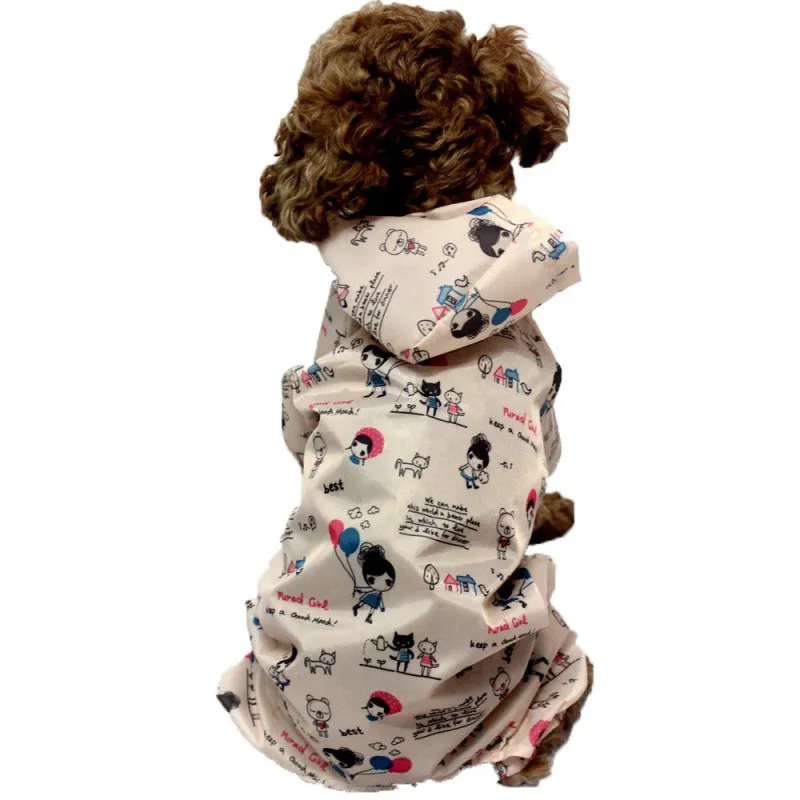 

Pet Raincoat Dog Raincoat Pet Clothes Sof Raincoat Light Clothes Waterproof for Small Dog Raincoat with hood