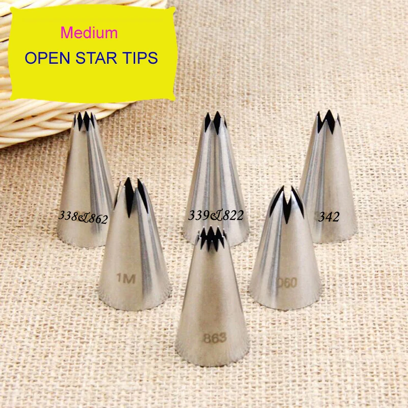 Aliexpress Buy Medium Open Star Tips Stainless Steel