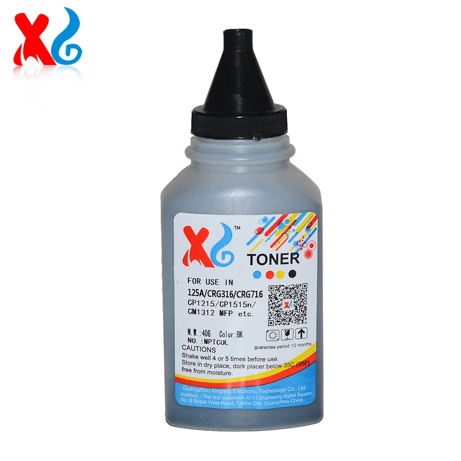 

1PCS 125A CB540A CB541A CB542A CB543A Refill Compatible Toner Powder Replacement for HP Color Laserjet CP1215 CP1515n CM1312 MFP