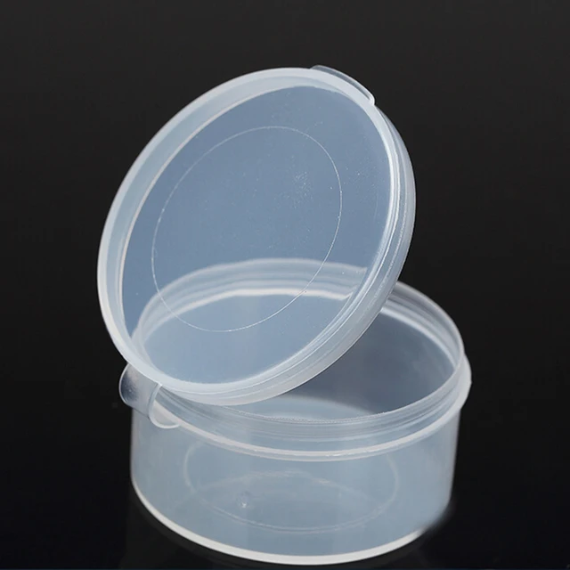5 Pcs Small Round Plastic Clear Transpa With Lid Collection 5 Pcs Small Round Plastic Clear Transpa With Lid Collection Container Case Storage Box Coin Capsules