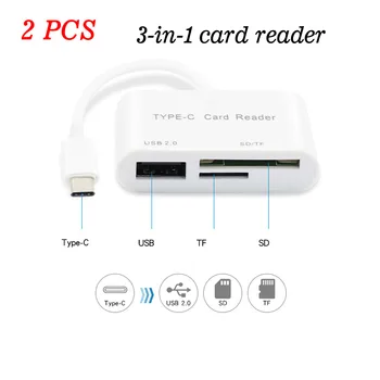 

3-In-1 SD/TF Multi-function Camera Card Reader USB 2.0 2pc 16CM*5CM* 1.3cm 31#