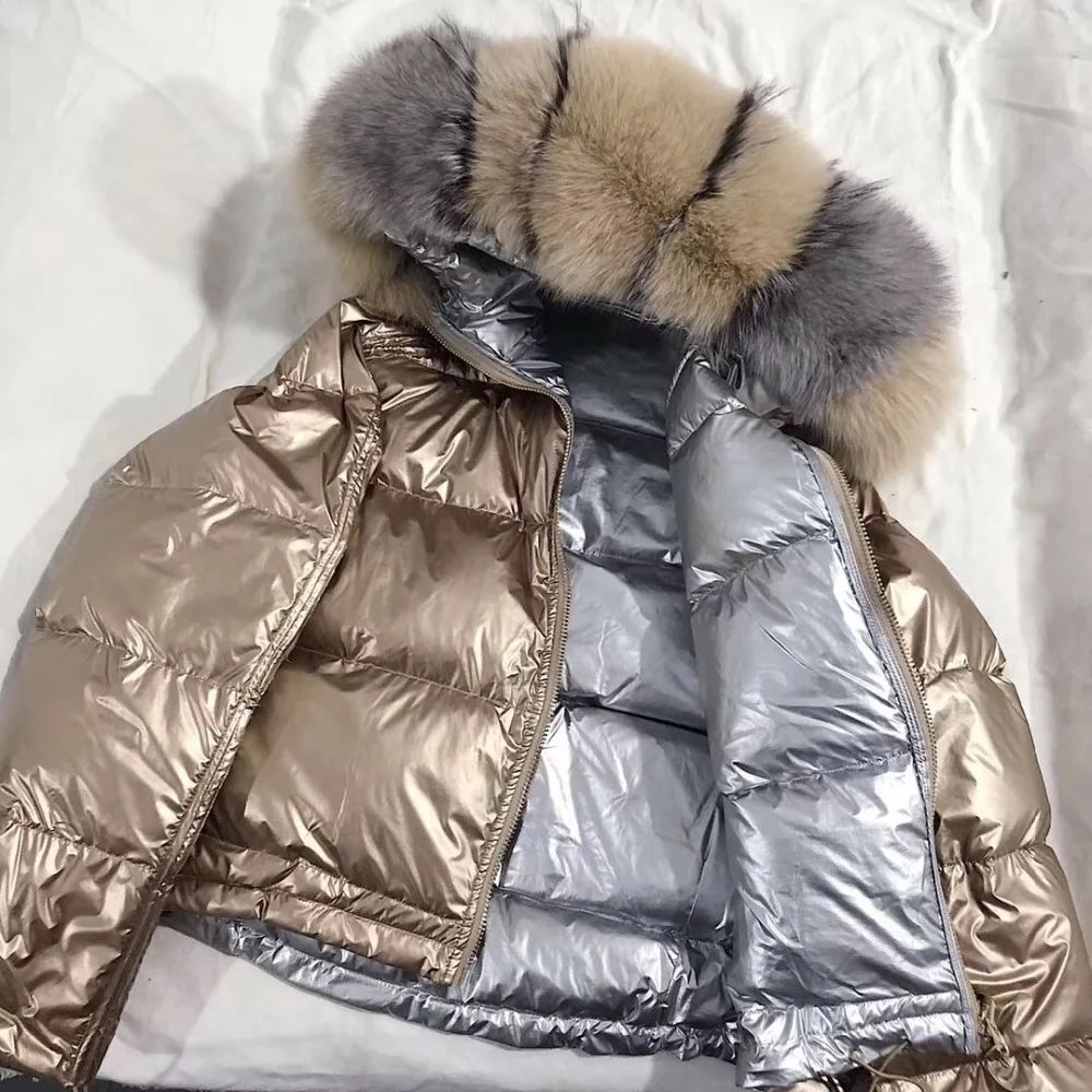 Women Winter Jacket Down Coat Real Fox Fur Collar Down Parka Outerwear Thick Warm Winter Clothing 2018 Fashion Duck Down Jacket