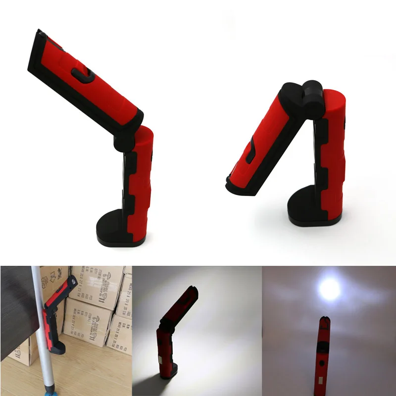 

Portable 3 Mode COB LED Work Flashlight Light with Magnetic Folding Hook Hanging Torch For Camping Emergency Hiking S W