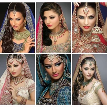 Алмаз 5D красивая женщина DIY Алмазная картина фото на заказ "индийские невесты" 3D персонаж девушка вышивка крестиком Мозаика Декор