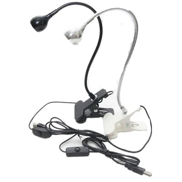 

LED Clip on Desk Lamp Mini USB LED Book Reading Light Eye Protection Desk Lamps with Portable Switch