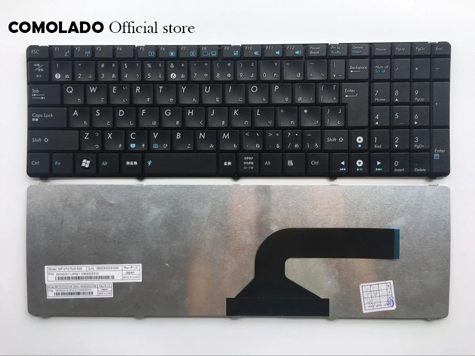 

JP Japanese keyboard For ASUS N50 N53S N53SV K52F K53S K53SV K72F K52 A53 A52 U50 G51 N51 N53 black keyboard JP Layout