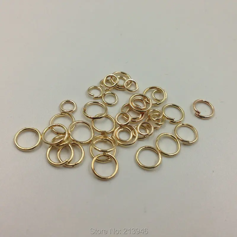 

MIX 4/6/8/10MM 1000Pcs/Pack KC Gold Color Metal Open Jump Ring Split Rings Jewelry Findings Accessories