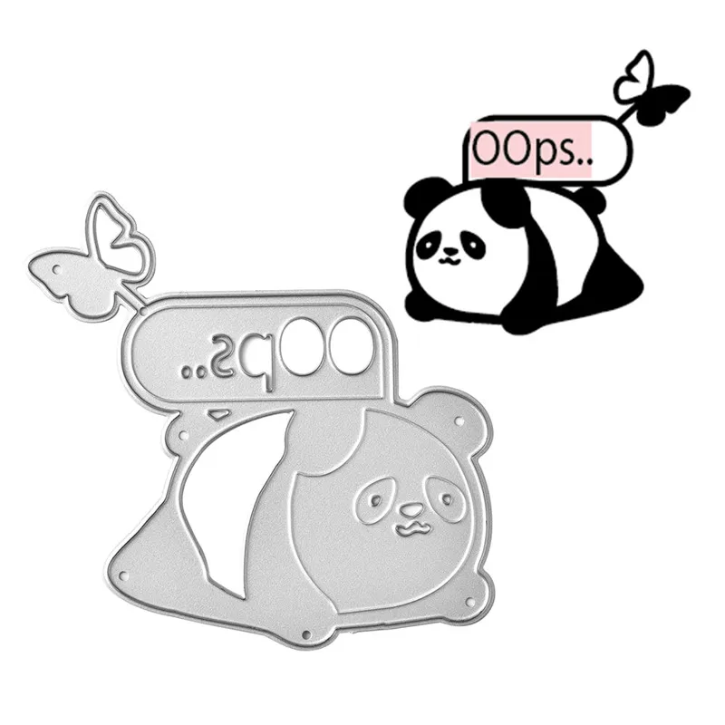 

GJCrafts Panda Dies Animal Metal Cutting Dies New 2019 Scrapbooking for Card Making DIY Embossing Die Cut Craft Butterfly Dies