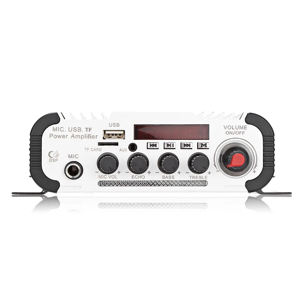 Kentiger HY V11 Bluetooth усилитель 2 канала аудио Поддержка TF USB FM Super Bass с пульта