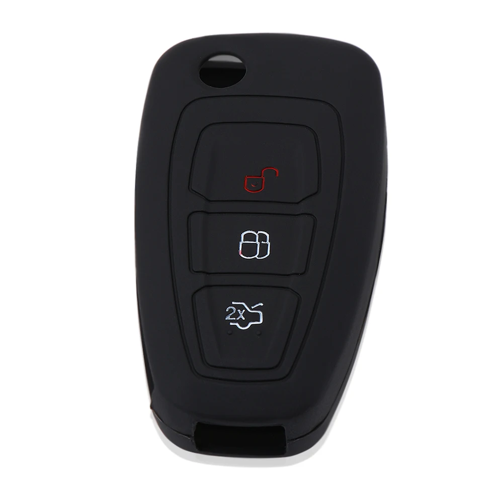 

3 Button Silicone Car Remote Key Fob Shell Cover Case For Ford Ranger C-Max S-Max Focus Galaxy Mondeo Transit Tourneo Custom
