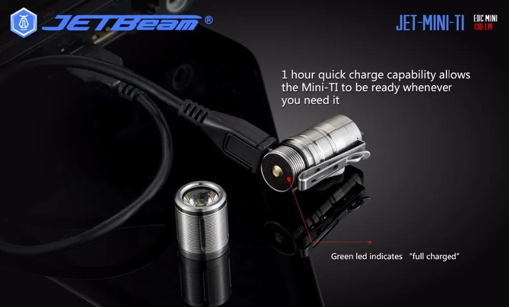 Jetbeam MINI-1 MINI-TI брелок фонарик XP-G2 светодиодный-130 люмен(есть аккумулятор 10180) EDC/Спорт на открытом воздухе/коллекционный фонарь