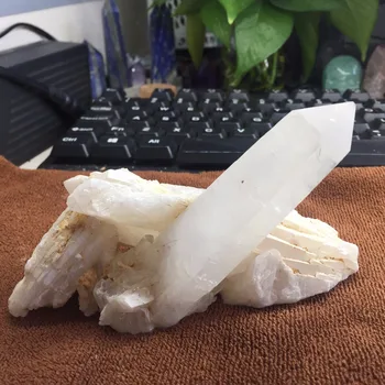 

Anniversary Promotional Price 282g Natural Healing White Quartz Cluster Crystal Specimen Wand Stone #BH1068