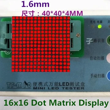 

16x16 led digital tube 1.6mm LED Dot Matrix Display 8x8 Red 40x40mm red Dot matrix module Common anode
