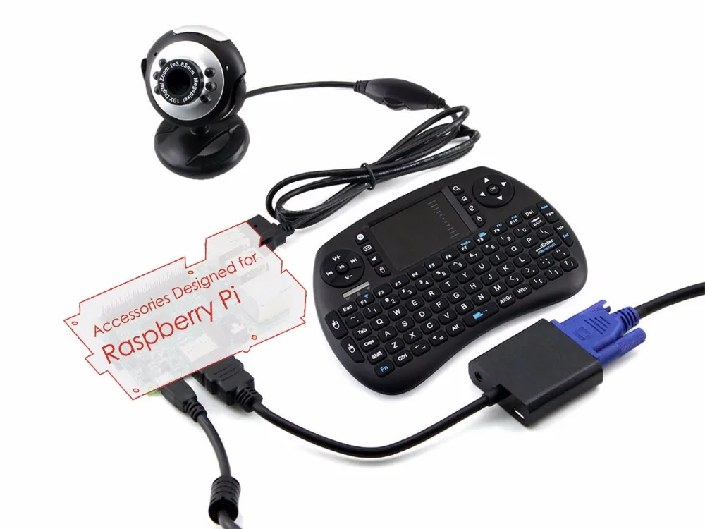 Набор аксессуаров для Raspberry Pi Model B с Micro SD Card + Беспроводной клавиатура + Мощность питания + 5 Наборы для всех Raspberry pi