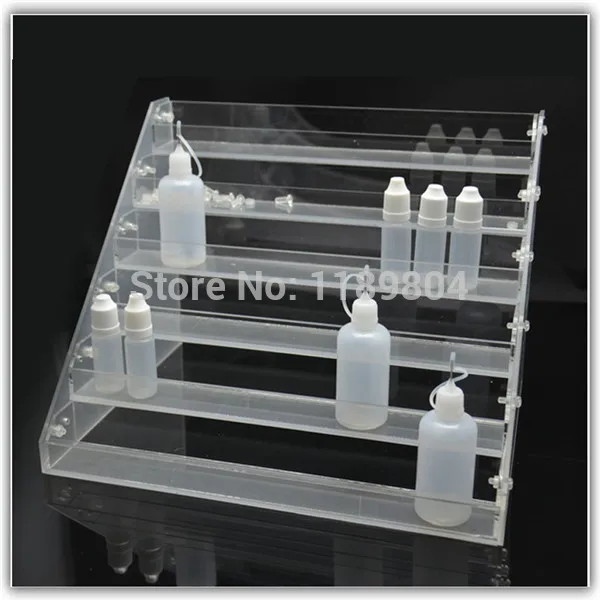 

1pc Acrylic e cig display case e cigarette stand shelf holder display rack box for e-liquid needle bottle e-juice bottle