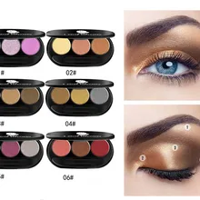 Новинка три цвета персиковый макияж Копченый теплый цвет бусины матовые тени для век F906