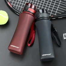 UZSPACE spor su şişeleri 500ml moda Protein Shaker Gourde tırmanma yürüyüş seyahat şişe Gourde plastik Drinkware BPA ücretsiz