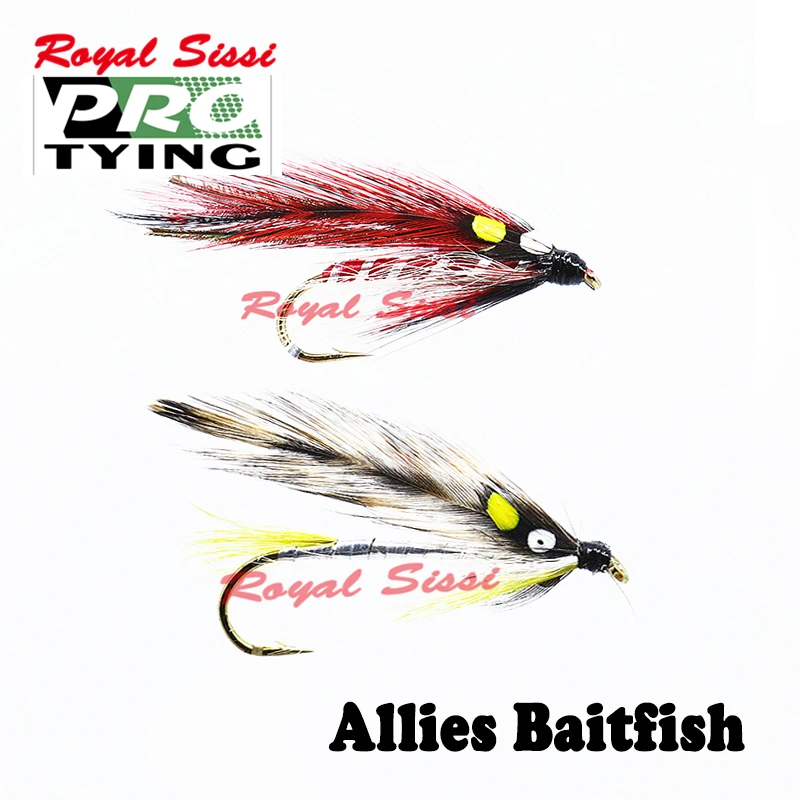 

Royal Sissi 2optional styles 4pcs/box traditonal fly fishing steelhead salmon flies 4#6# Allies long shank baitfish streamer fly