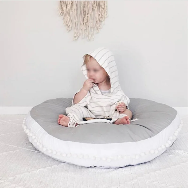 Large Baby Cushion Round Soft Thick Children Game Mat Felt Ball Newborn