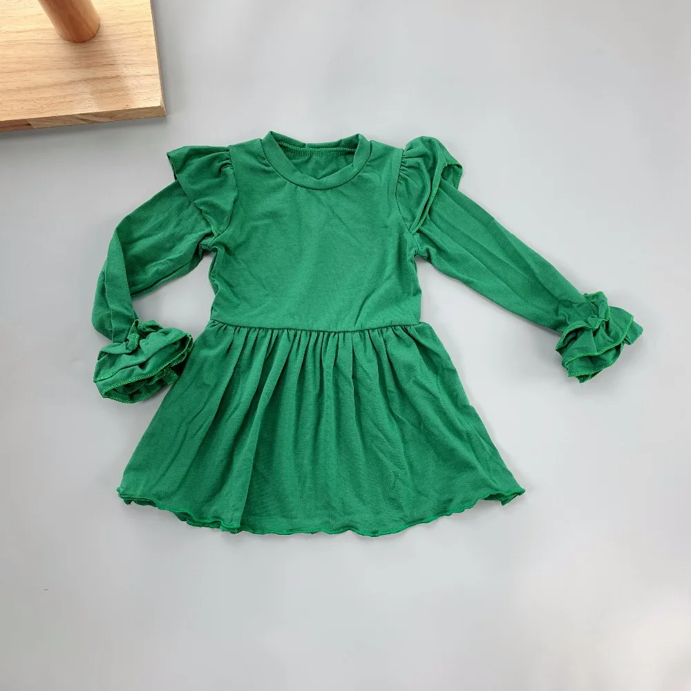 

Spring and Autumn Baby Girls Outfits Infants and Children Fashion Dress Girls Casual Clothing Apparel Ruffle Accessory