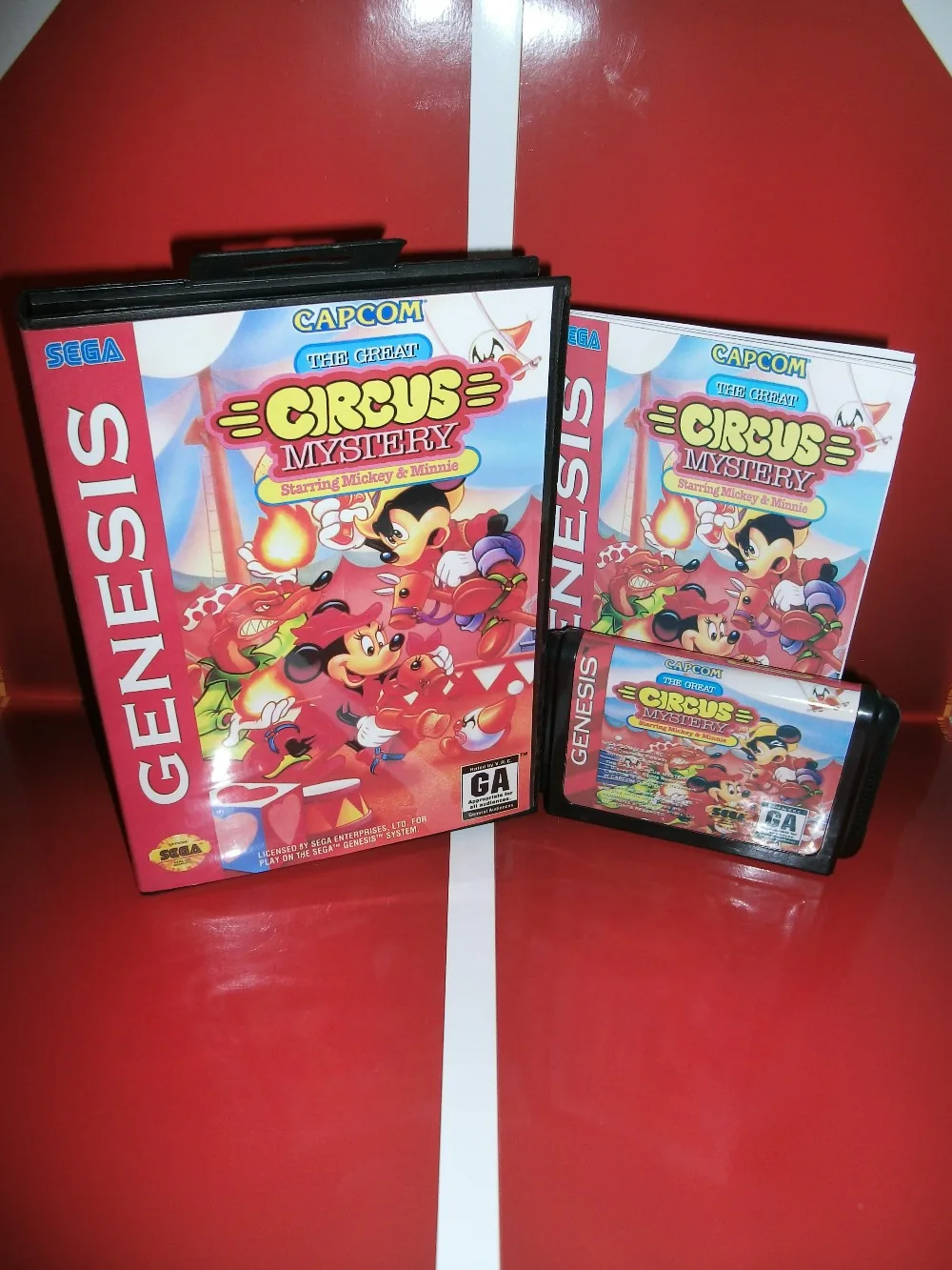 

Circus mystery game cartridge with box and manual 16 bit MD card for Sega MegaDrive for Genesis