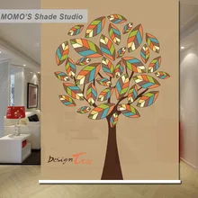 MOMO термо изолированные затемненные ткани на заказ жизни Дерево окна шторы рулонные шторы, Алиса 155-157