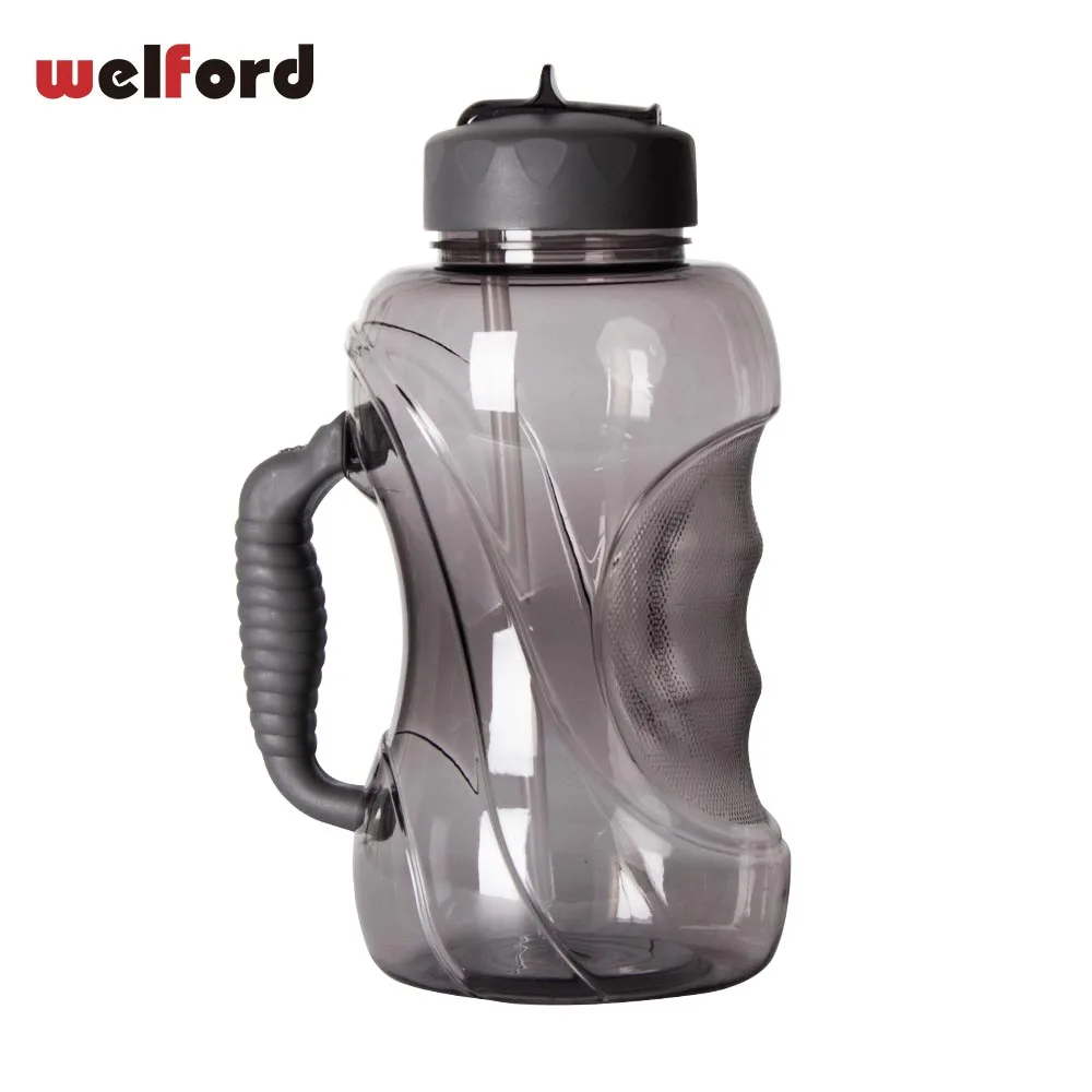 

1500ML Large Capacity Water Bottle with Straw and Handle Leak-proof Cap Plastic Big Outdoor Sports BPA Free mug cup