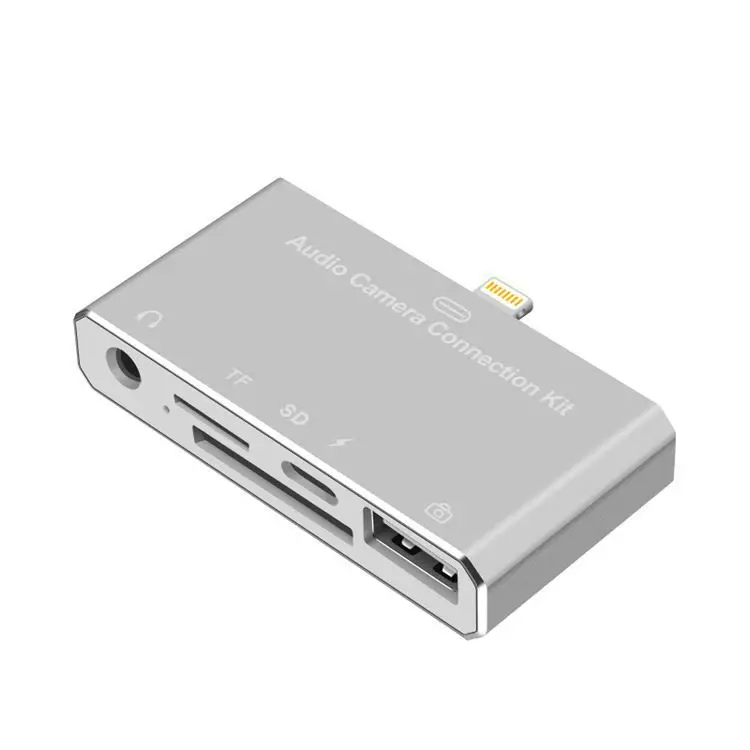 

Apple five-in-one card reader, mobile phone, flat OTG card reader, connected to SD TF card camera kit