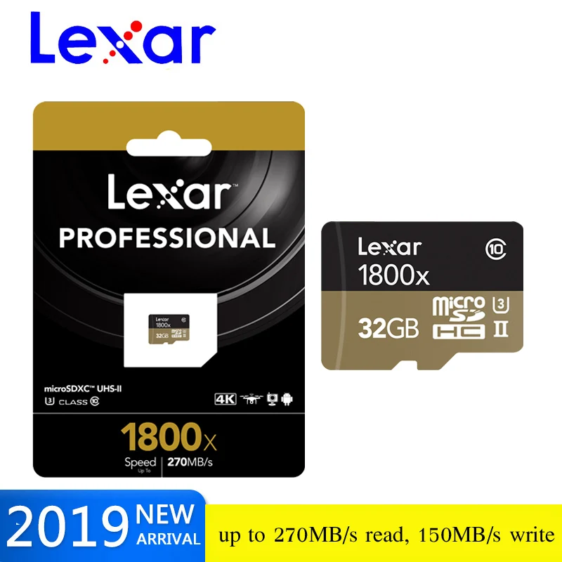 Lexar 1800x micro sd 32 Гб 64 SDXC высокоскоростные UHS II карты памяти microsd до 270 МБ/с./с cartao de memoria