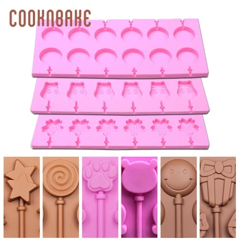 

COOKNBAKE Silicone Mold for Lollipop Candy cake form silicone Lollipops baking molds Cake Decorated candy Chocolate pastry mould