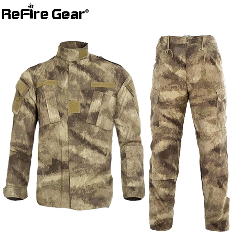 Refire gear RU US армейский Камуфляжный комплект одежды для мужчин Тактический Мультикам боевой костюм Пейнтбол страйкбол камуфляж военная форма Одежда