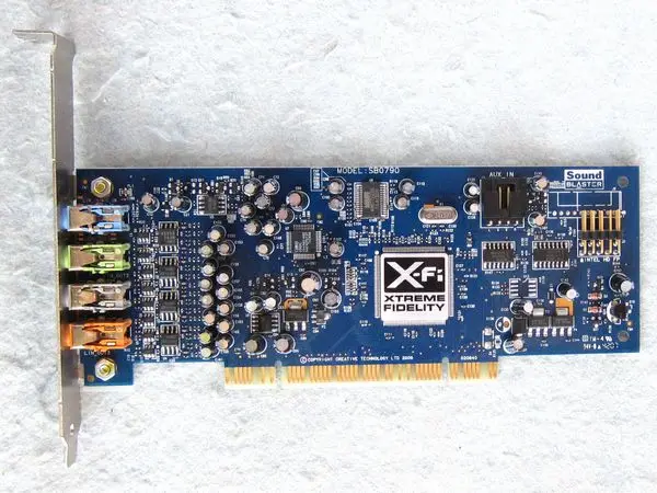 Оригинальная разборка, для CREATIV Labs SB0790 PCI Sound Blaster X-Fi Xtreme Audio Звуковая карта, хорошая работа