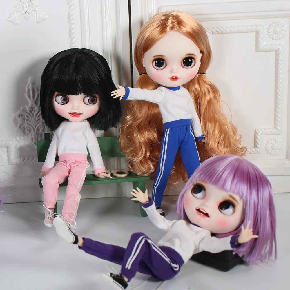 Кукла ICY DBS Blyth с открытым ртом и резными зубами матовое лицо сужение тела сонные