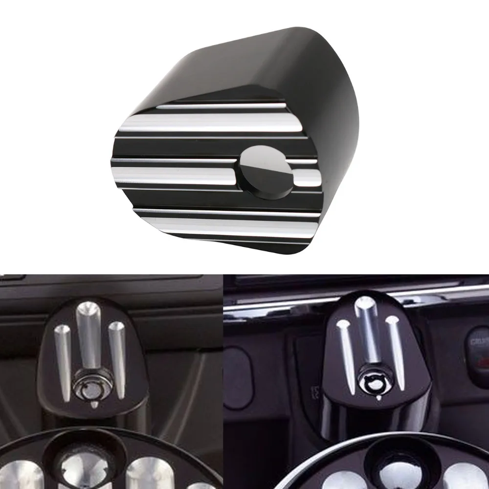 1x Motorcycle Front Deep Cut Ignition Switch Cover For Harley Touring