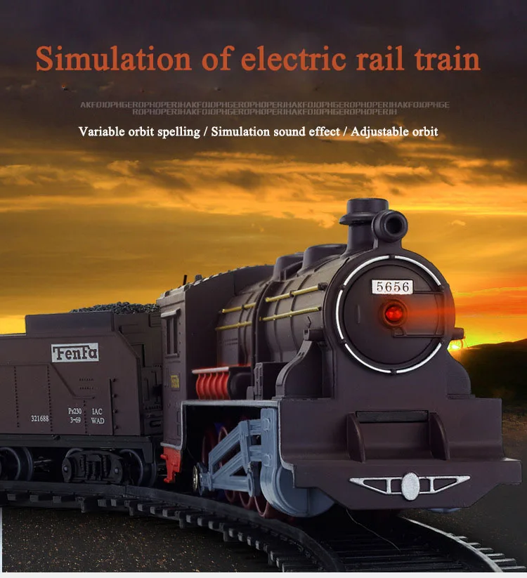 Электрический автомобиль игрушки супер длинный трек набор с светильник звук классические/современный локомотив поезд игрушки для детей