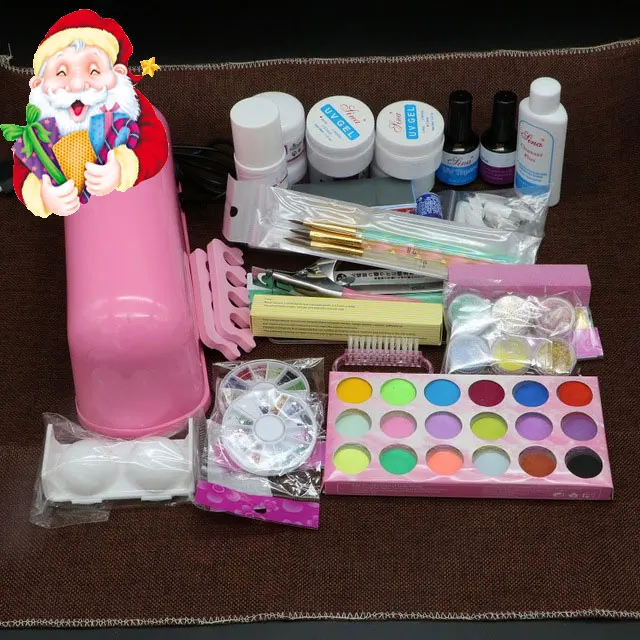 

BTT-70 9W UV dryer lamp 18 color Acrylic Powder and 6 colors glitter powder Nail Art Kit ,nail art tools kit +free shipping