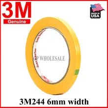 10 рулонов 3 м скотч разрез(6 мм* 50 м) Высокая термостойкая маскирующая бумажная лента желтый 3M244 покрытие, PCB SMD щит