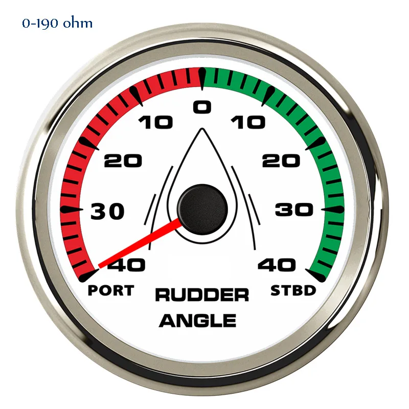 85 мм 8 подсветка морской Лодки Руль угол индикатор Калибр метр 0-190ohm с сопряжением датчик угла поворота руля водонепроницаемый IP67 - Цвет: WS gauge with sensor