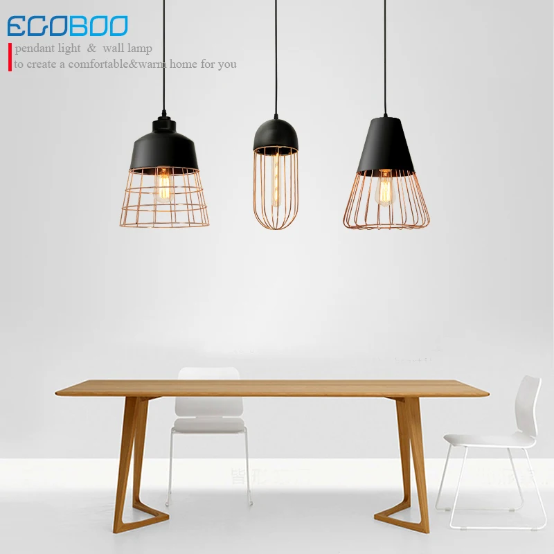 Nordic modern rose gold restaurant lamp originality personality modern simplicity bar/coffee shop/iron art Chandelier