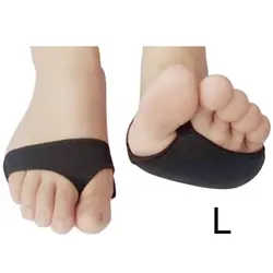 Нескользящие высокие каблуки резиновая защита носки для девочек Forefoot Pad Пальцы подставки 2 отверстия боли подушки вальгусной выпрямитель