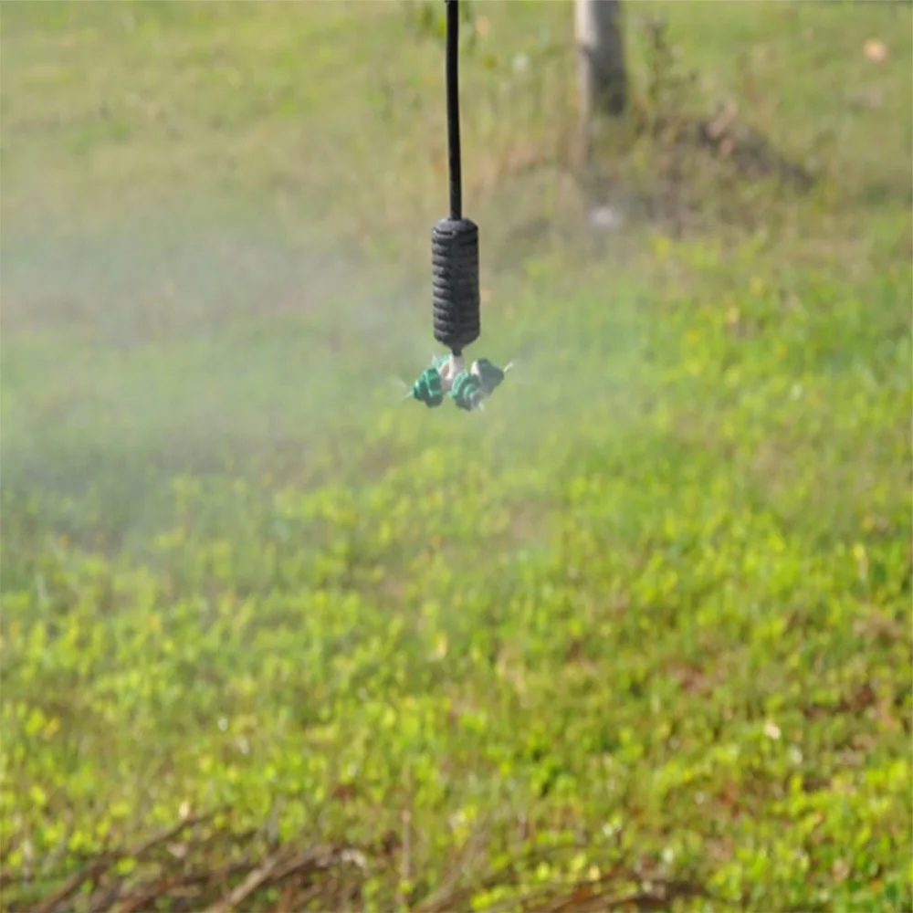 

10PCS Garden Mini Irrigation System Mounted Nebulizer Kit Automatic Sprinkler 4-Head Crossed Spray Nozzle Adapter