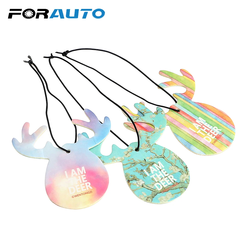 FORAUTO سيارة شنقا ملطف جو ذو عطر العطر أوراق 6 أنواع الغزلان شكل سيارة التصميم السيارات الديكور سيارة العطور FORAUTO سيارة شنقا ملطف جو ذو عطر العطر أوراق 6 أنواع الغزلان شكل سيارة التصميم السيارات الديكور سيارة العطور