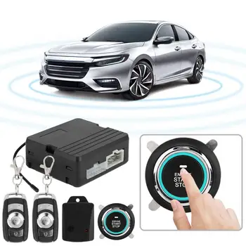 

One Button auto alarm Engine Car remote Start Vibration Alarm System Ignition Push&Remote Control 12 V (Number 2)car accessorieS