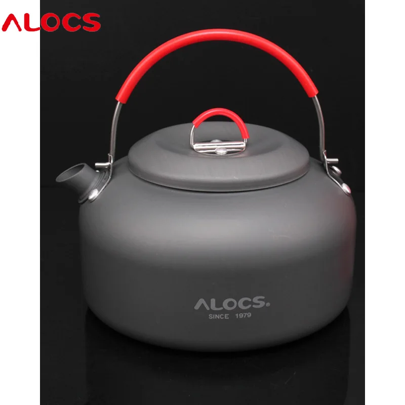 Alocs CW-K03 1.4L camping tetera de café tetera pote al aire libre gel de silicona mango con bolsa de malla