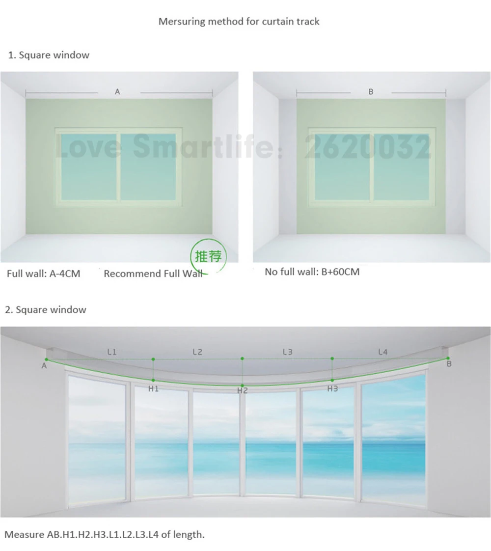 Dooya Fine Quality Electric Super Quiet Curtain Track,Auto Motorized Track Far Remote Control Electric Curtain Motor,Customerize-7