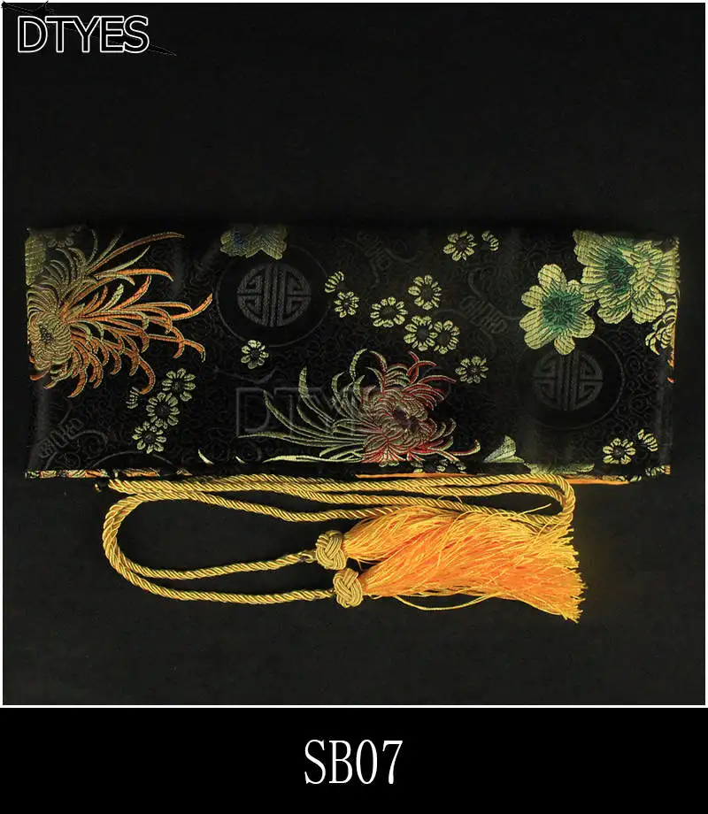 Самурайская сумка с изображением меча "Катана", шелковая, хлопковая, желтая, катана, Espada, самурайская, японская сумка, обернутая мечом и удобная для переноски SB01-SB16 - Цвет: SB07