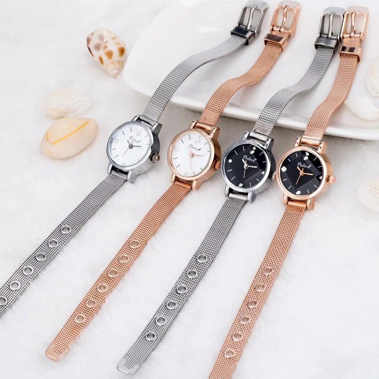 Small Round Dial Woven Mesh Band Quartz Women Watch Famous Luxury Brand ...