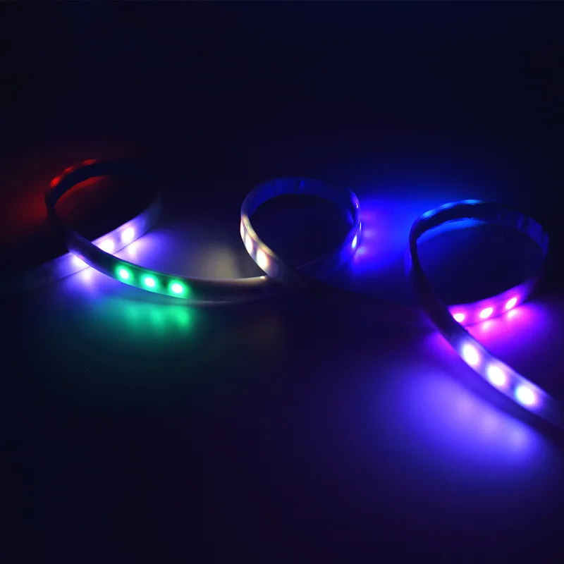 1set 120cm RGB LED Strip Lighting Rear Trunk Tail Light RGB Dynamic Streamer Brake Turn Signal Leds Warning Lights Car Styling 14